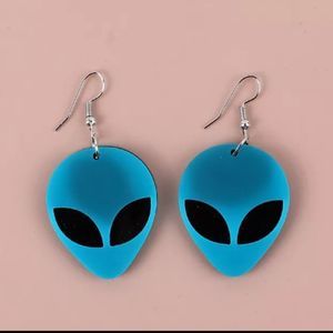 NWOT Acrylic Alien Earrings